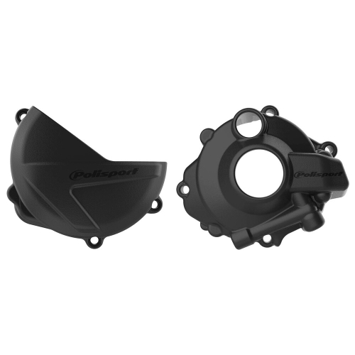 Polisport - Polisport Clutch/Ignition Cover Kit - Black - 90957