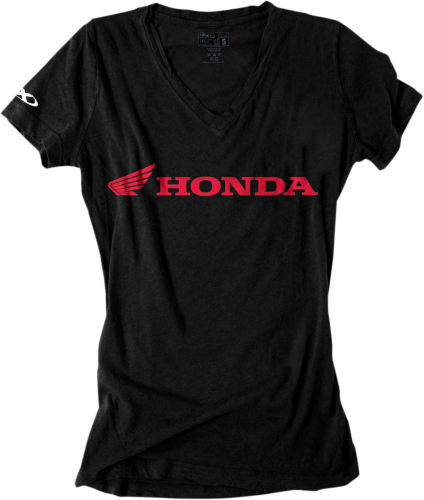 Factory Effex - Factory Effex Honda Womens V-Neck T-Shirt - 16-88342 - Black - Medium