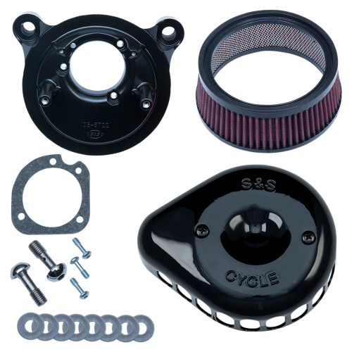 S&S Cycle - S&S Cycle Mini Teardrop Stealth Air Cleaner Kit - Gloss Black - 170-0442