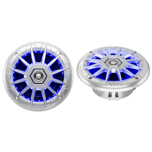 Boss Audio - Boss Audio MRGB65S 6.5" 2-Way Coaxial Marine Speakers w/RGB LED Lights