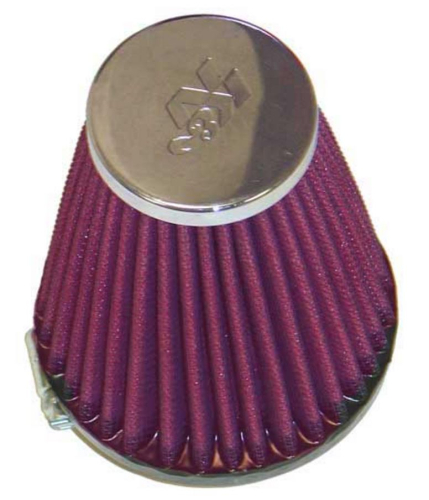K&N Engineering - K&N Engineering Universal Round Tapered Air Filter - Chrome End Cap - RC-1920