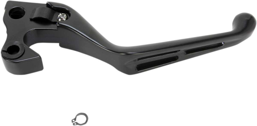 Drag Specialties - Drag Specialties Slotted Wide Blade Clutch Lever - Matte Black - 0613-0947