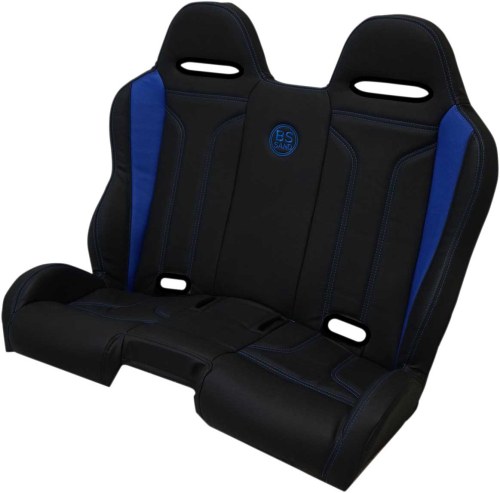 BS Sand - BS Sand Performance Front/Rear Bench Seat - Double T - Black/Blue - PEBEBLDTR