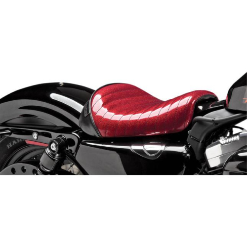 Le Pera - Le Pera Bare Bones Solo Seat - Pleated Red Metalflake - LF-006RMFPT