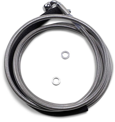 Drag Specialties - Drag Specialties Clear Coated Stainless Steel Hydraulic Clutch Line - +4in. - 0661-0025