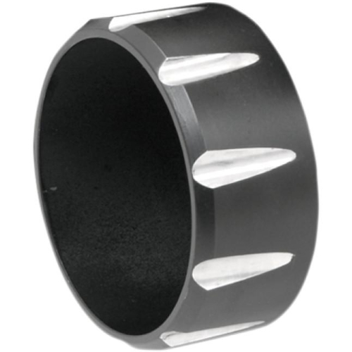 Bassani Manufacturing - Bassani Manufacturing Fluted Billet End Caps for 3in. Firepower Slip-Ons - Black - BE30T-2