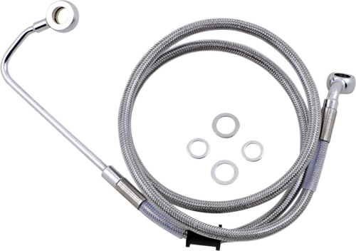 Drag Specialties - Drag Specialties Extended Stainless Steel Front Brake Line Kit - Clear Coated - 40 3/4in. - 1741-5781