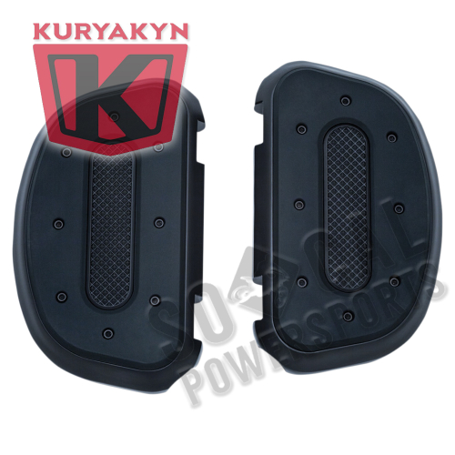 Kuryakyn - Kuryakyn Heavy Industries Passenger Floorboards - Black - 7044