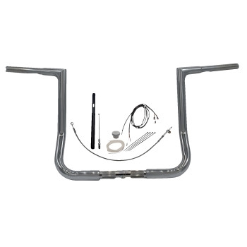 Fat Baggers, Inc. - Fat Baggers, Inc. 1-1/4in. EZ Install Flat Top Handlebar Kit - Chrome - 719014