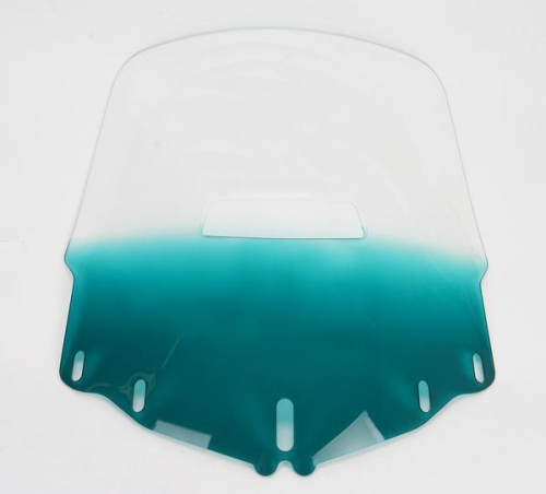 Memphis Shades - Memphis Shades Gold Wing Windshield with Vent Hole - Tall - Gradient Teal - MEP4883