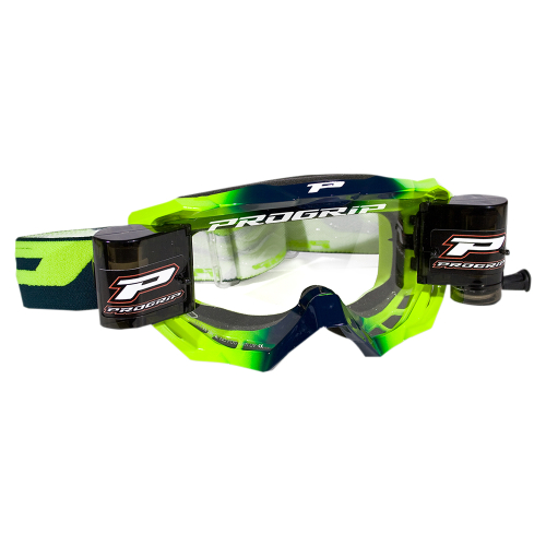 Pro Grip - Pro Grip 3200 Venom Goggles with Roll-Off System - PZ3200ROBLGF - Blue/Fluorescent Yellow - OSFA