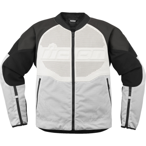 Icon - Icon Overlord3 Leather Jacket - 2810-4119 - White - Medium