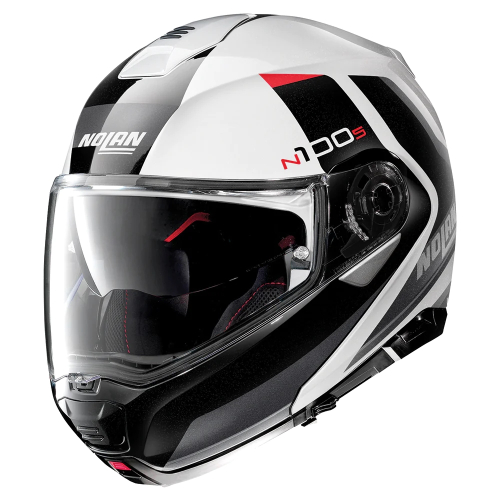 Nolan - Nolan N100-5 Hilltop Helmet - N155275630486 - Metal White/Black - X-Large