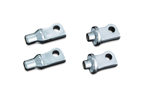 Kuryakyn - Kuryakyn Splined Peg Adapters - Front - Silver - 8897