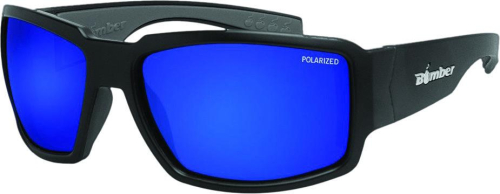 Bomber - Bomber Boogie Bomb Polarized Floating Sunglasses - BG111-BM - Matte Black / Blue Mirror Lens - OSFM
