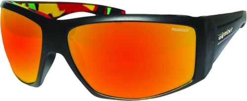 Bomber - Bomber Ahi Bomb Polarized Floating Sunglasses - AH111-RM-RSTA - Matte Black / Red Mirror Lens - OSFM