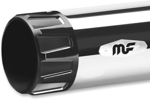 MagnaFlow - MagnaFlow 4in. Knock Out Slip-On Muffler - Chrome w/ Black End Caps - 7201103
