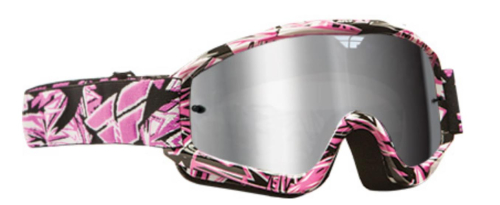 Fly Racing - Fly Racing Zone Pro Youth Goggles - 37-2272 - Pink/Chrome Smoke Lens