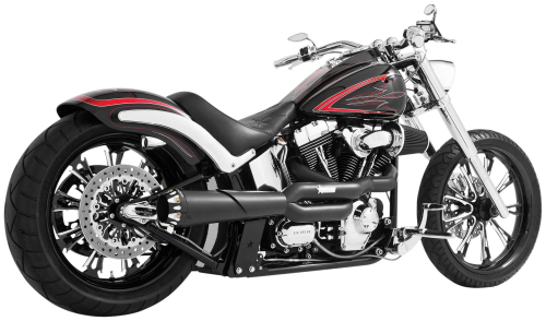 Freedom Performance - Freedom Performance American Outlaw High 2-Into-1 Exhaust System - Black - HD00297