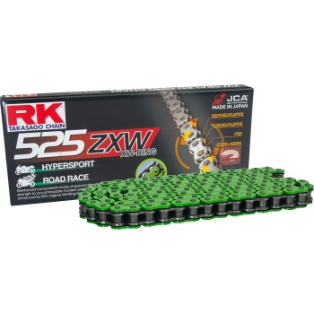 RK - RK 525 ZXW XW-Ring Chain - 100 Links - Green - MM525ZXW-100