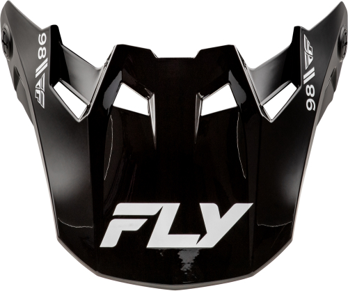 Fly Racing - Fly Racing Visor for Formula CC Objective Helmet - Black/White - Md-Lg - 73-4362
