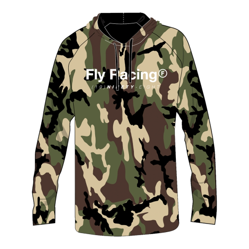 Fly Racing - Fly Racing Fly Trademark Pullover Hoodie - 354-0300M - Army Camo - Medium