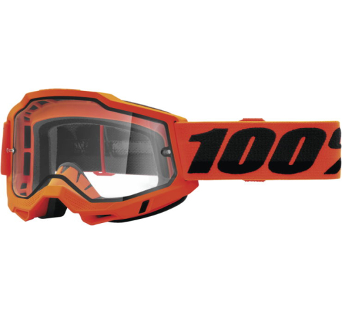 100% - 100% Accuri 2 Enduro Goggles with Dual Lens - 50015-00004 - Orange / Clear Lens - OSFM
