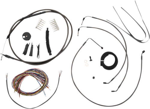 LA Choppers - LA Choppers Complete Midnight Cable Kit - 15in. - 17in. Mini Ape Hangers - LA-8154KT2-16M