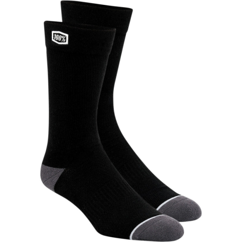 100% - 100% Casual Solid Socks - 24021-001-18 - Black - Lg-XL