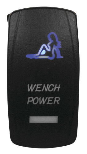 Dragonfire Racing - Dragonfire Racing Laser Etch Dual LED Switch - Wench Power - Blue - 04-0078