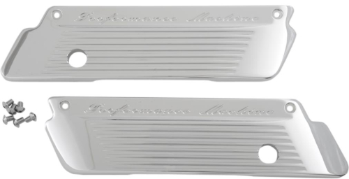 Performance Machine - Performance Machine Saddlebag Hinge Covers - Fluted - Chrome - 0200-2007-CH