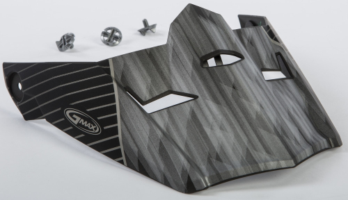 G-Max - G-Max Visor with Screws for MX-46 Colfax Helmets - Matte Black/Silver - XS-Sm - G046868