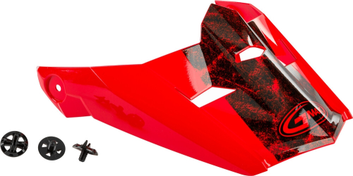 G-Max - G-Max Visor with Screws for MX-46 Dominant Helmets - Red/Black/White - XS-Sm - G046891