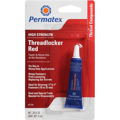 Permatex - Permatex High Strength Threadlocker RED Gel Tube - 6ml