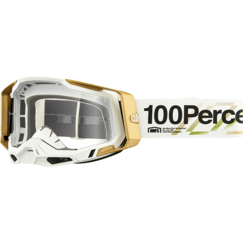 100% - 100% Racecraft 2 Sucession Goggles - 50009-00026 - Sucession/White/Gold/Clear Lens - OSFM