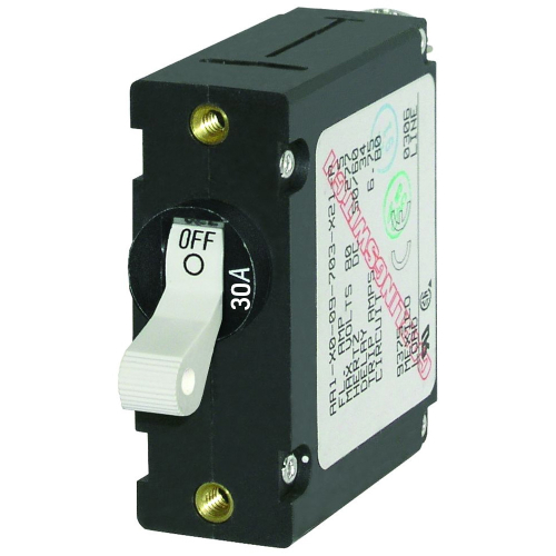 Blue Sea Systems - Blue Sea 7222 AC/DC Single Pole Magnetic World Circuit Breaker - 30AMP