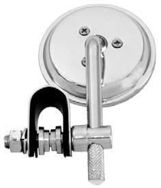 Emgo - Emgo 3in. Chrome Stamped Steel Mirror with 10mm Screw Stem - 20-06818