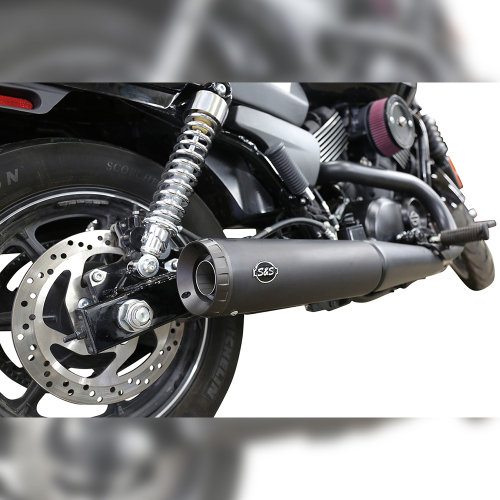 S&S Cycle - S&S Cycle Grand National Slip-On Muffler - 4in. - Black - 550-0703