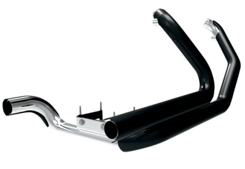 Khrome Werks - Khrome Werks 2-Into-2 Dual Header System - Chrome with Black Shields - 200850