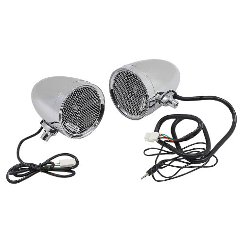 Kuryakyn - Kuryakyn Road Thunder Speaker Pods with Bluetooth Audio Controller by MTX - Chrome - 2712