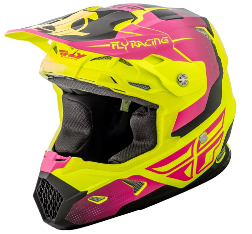 Fly Racing - Fly Racing Toxin Original Youth Helmet - 73-8519YM - Matte Hi-Vis/Pink - Medium