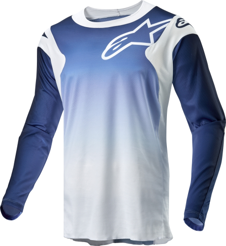 Alpinestars - Alpinestars Racer Hoen Jersey - 3761324-2070-S - White/Dark Navy/Light Blue - Small