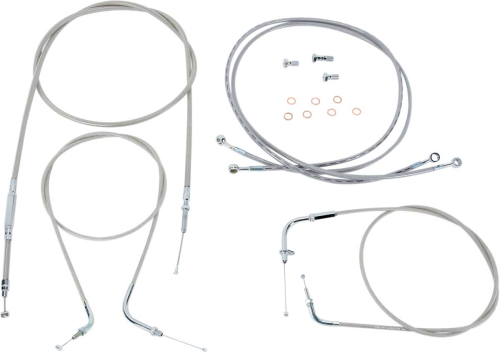 Baron Custom Accessories - Baron Custom Accessories Stainless Cable and Line Kit (+16in.) - BA-801300KT-16