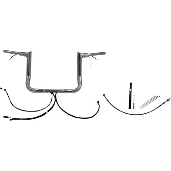 Fat Baggers, Inc. - Fat Baggers, Inc. 1-1/2in. Plug and Play EZ Install Pointed Top Handlebar Kit - Chrome - 812012