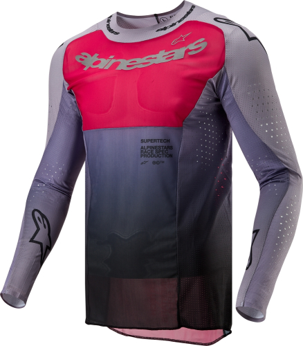 Alpinestars - Alpinestars Supertech Dade Jersey - 3763324-1396-XL - Iron/Red Berry - X-Large