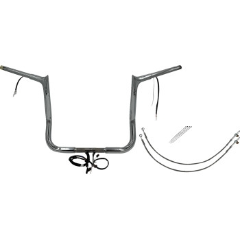 Fat Baggers, Inc. - Fat Baggers, Inc. 1-1/4in. Plug and Play EZ Install Pointed Top Handlebar Kit - Chrome - 901214