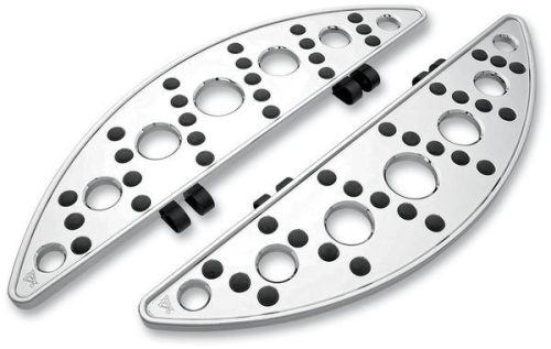 Battistinis Custom Cycles - Battistinis Custom Cycles Long Driver Floorboards - 18in. - Semi-Circle - Chrome - 06-820