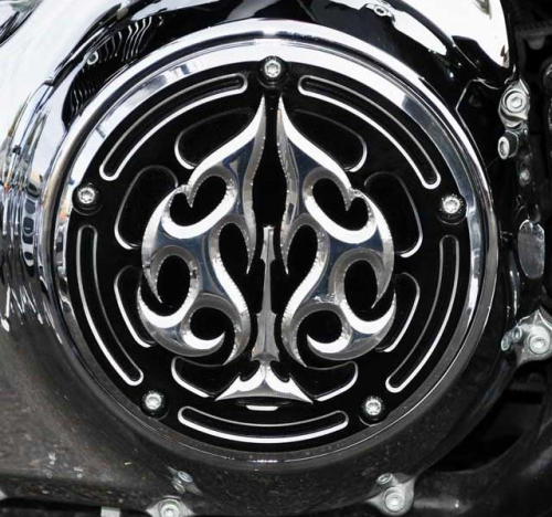 Precision Billet - Precision Billet Aces Wild Billet Derby Cover - Chrome - ACE-230-5H-CHR