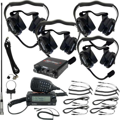 NavAtlas - NavAtlas Compact Kit with Behind the Headset - Four Premium Headsets - Black - NIRBHBK4