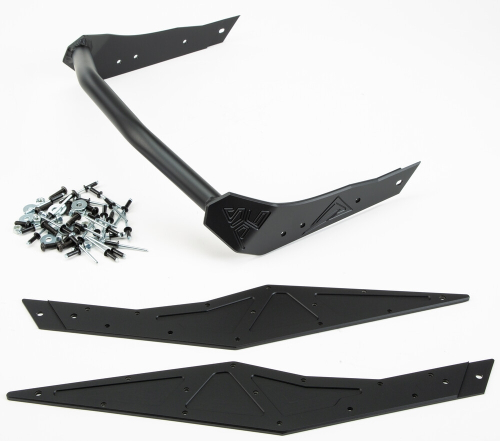 Skinz Protective Gear - Skinz Protective Gear Rear Custom Aluminum Bumpers with 7in. Tunnel Cut - PRBTC150-FBK